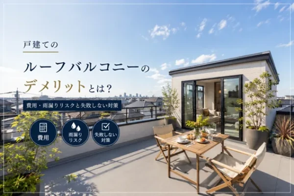 戸建てのルーフバルコニーのデメリットとは？費用・雨漏りリスクと失敗しない対策サムネイル
