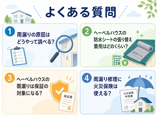 ヘーベルハウスの雨漏りに関するよくある質問