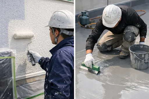 外壁塗装と防水工事の違いをまず理解しよう