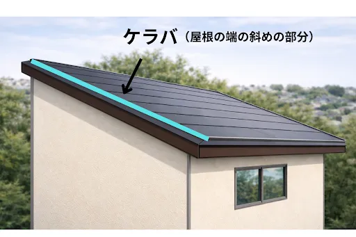 ケラバ部分から雨水が回り込むケース
