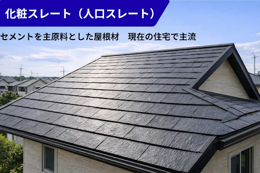 化粧スレート（現在の住宅で主流）