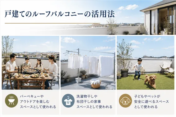 戸建てのルーフバルコニーはどのように活用される？