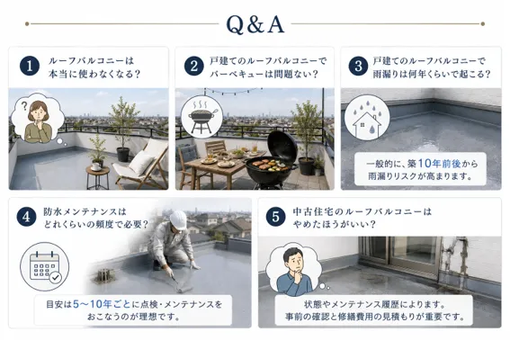 戸建てのルーフバルコニーに関するよくある質問
