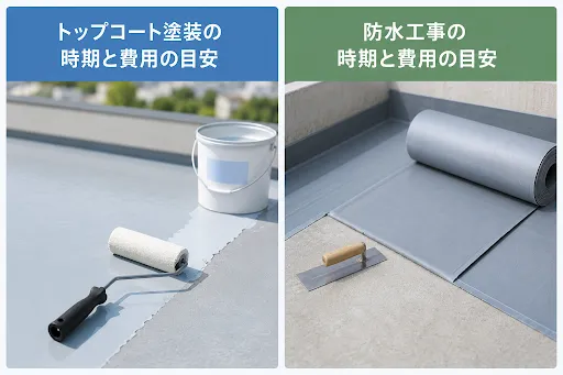 防水工事の費用やメンテナンス時期の目安